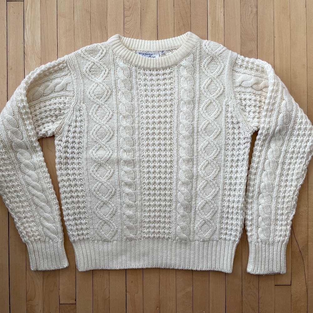 Vintage Little Lisa Cable Knit Fisherman’s Sweater